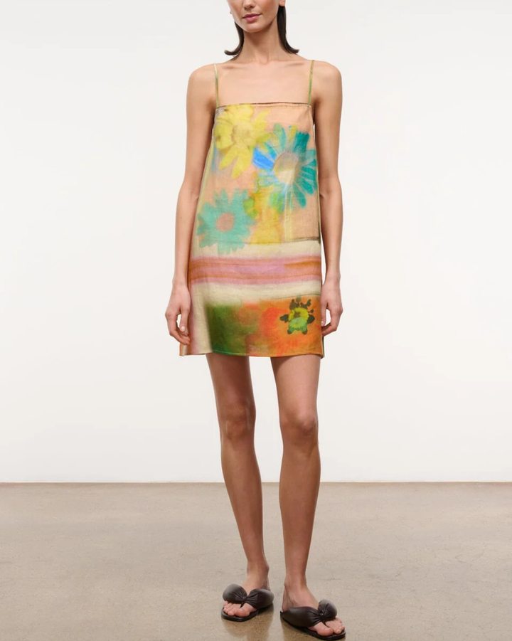 Laura Linen Mini Dress | Superbloom Scarf
