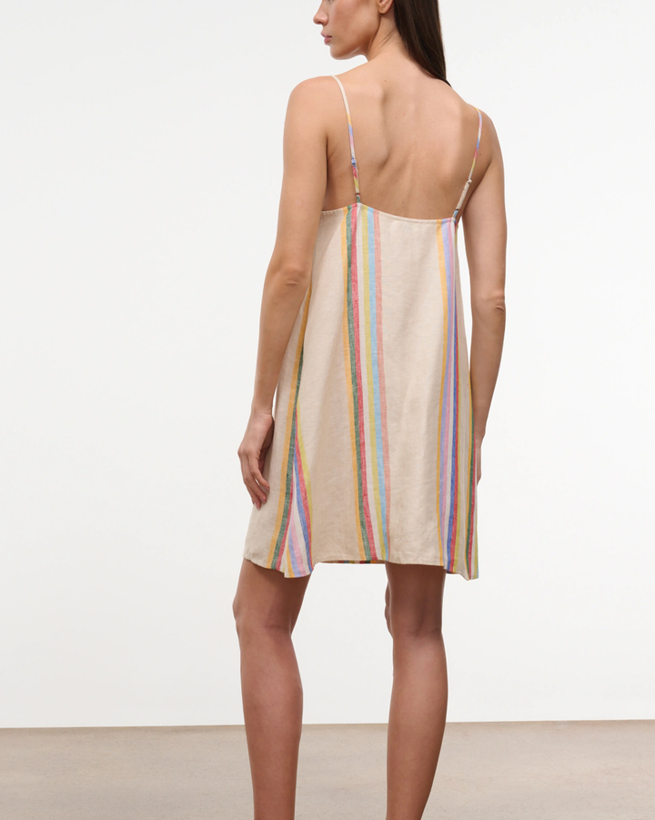 Laura Linen Mini Dress | Day Trip Stripe