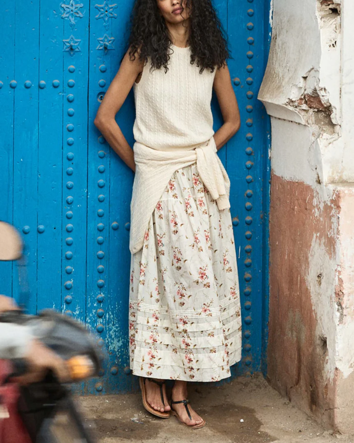 Marie Skirt | Blanc Prairie Rose