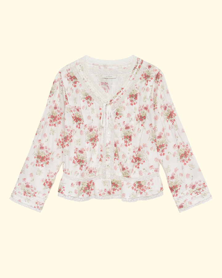 Hillock Top | Ivory Lantana Floral