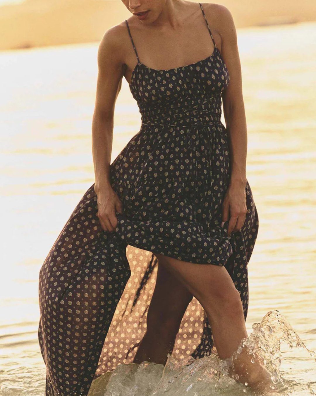 Safia Dress | Navy Cadis Foulard