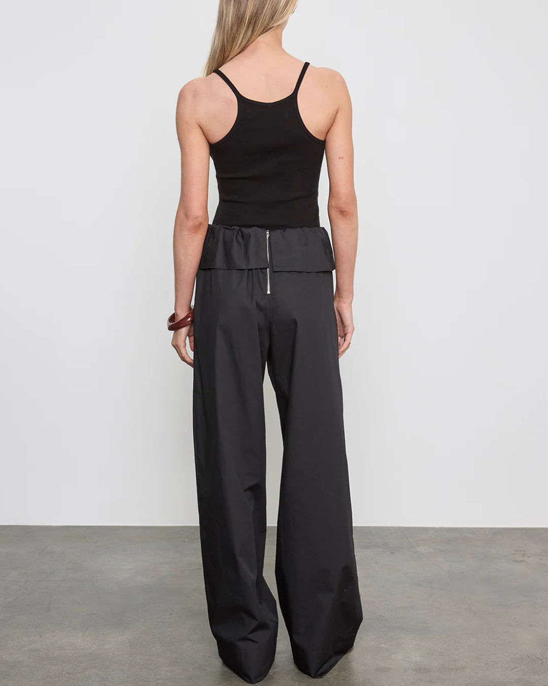 Cotton Rib Cami Tank | Black