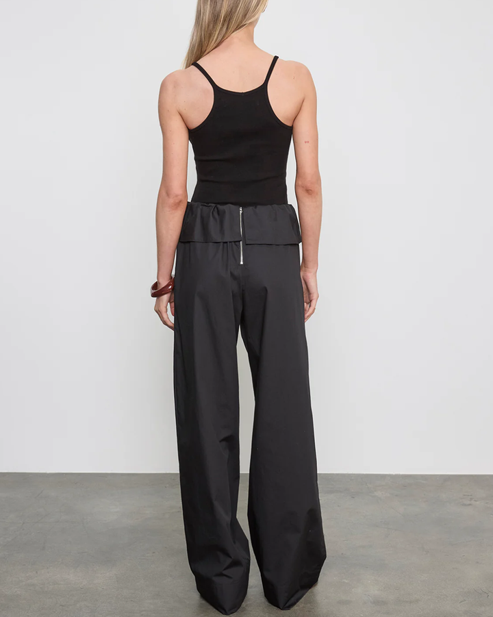 Cotton Rib Cami Tank | Black