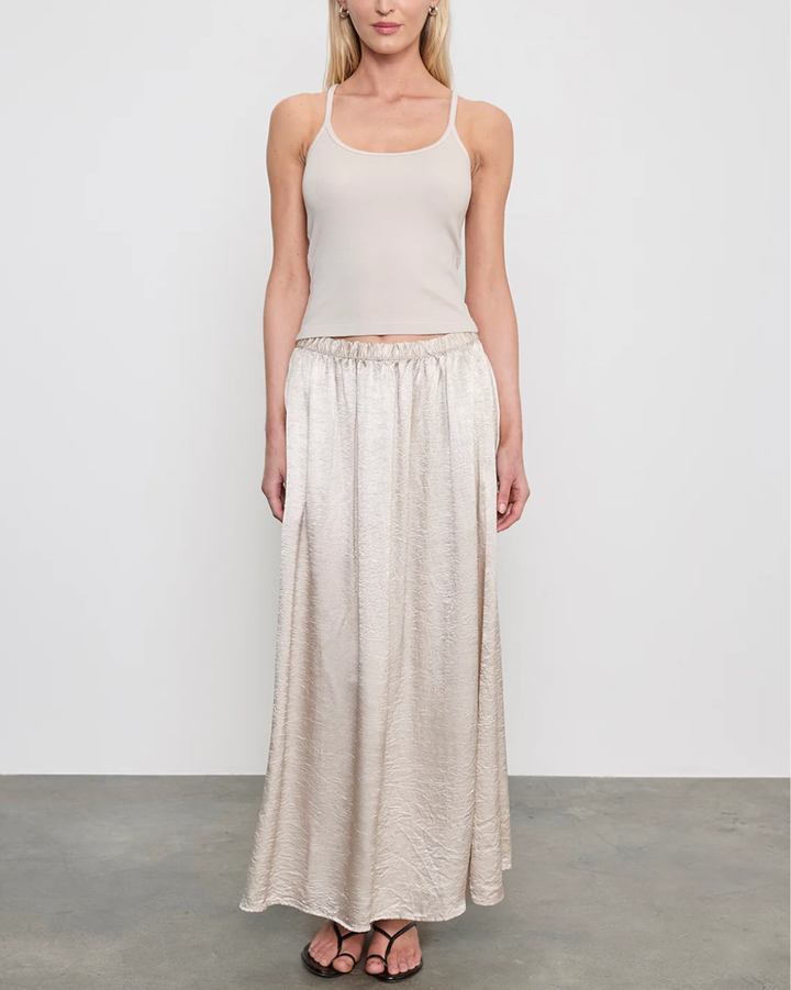 Cotton Rib Cami Tank | Champagne