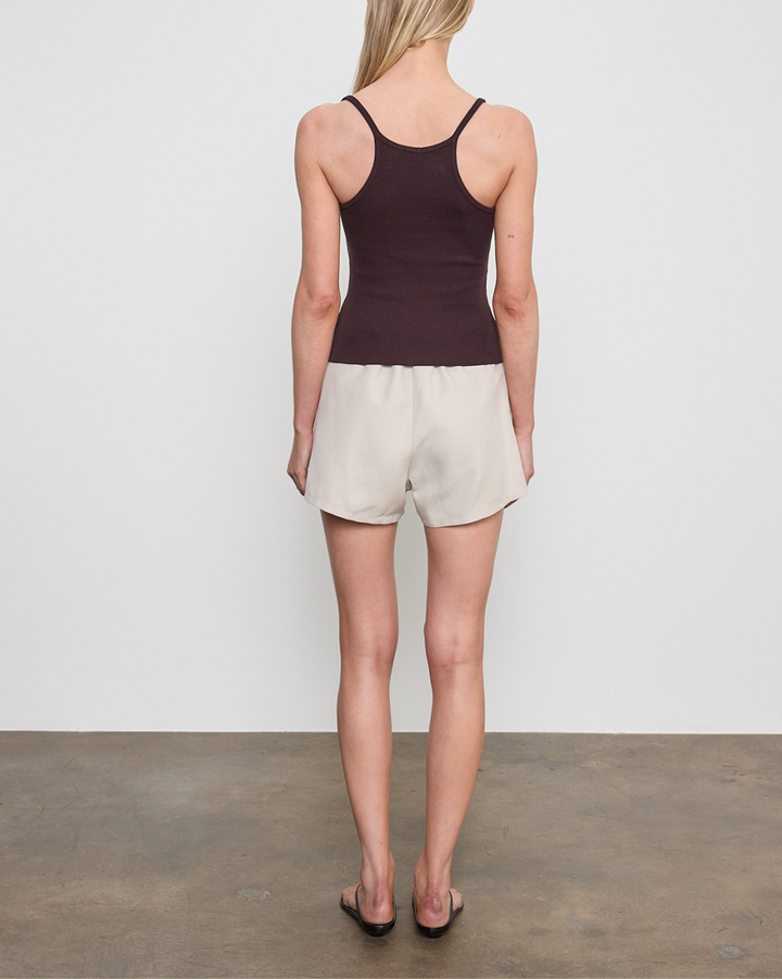 Cotton Rib Cami Tank | Black Orchid