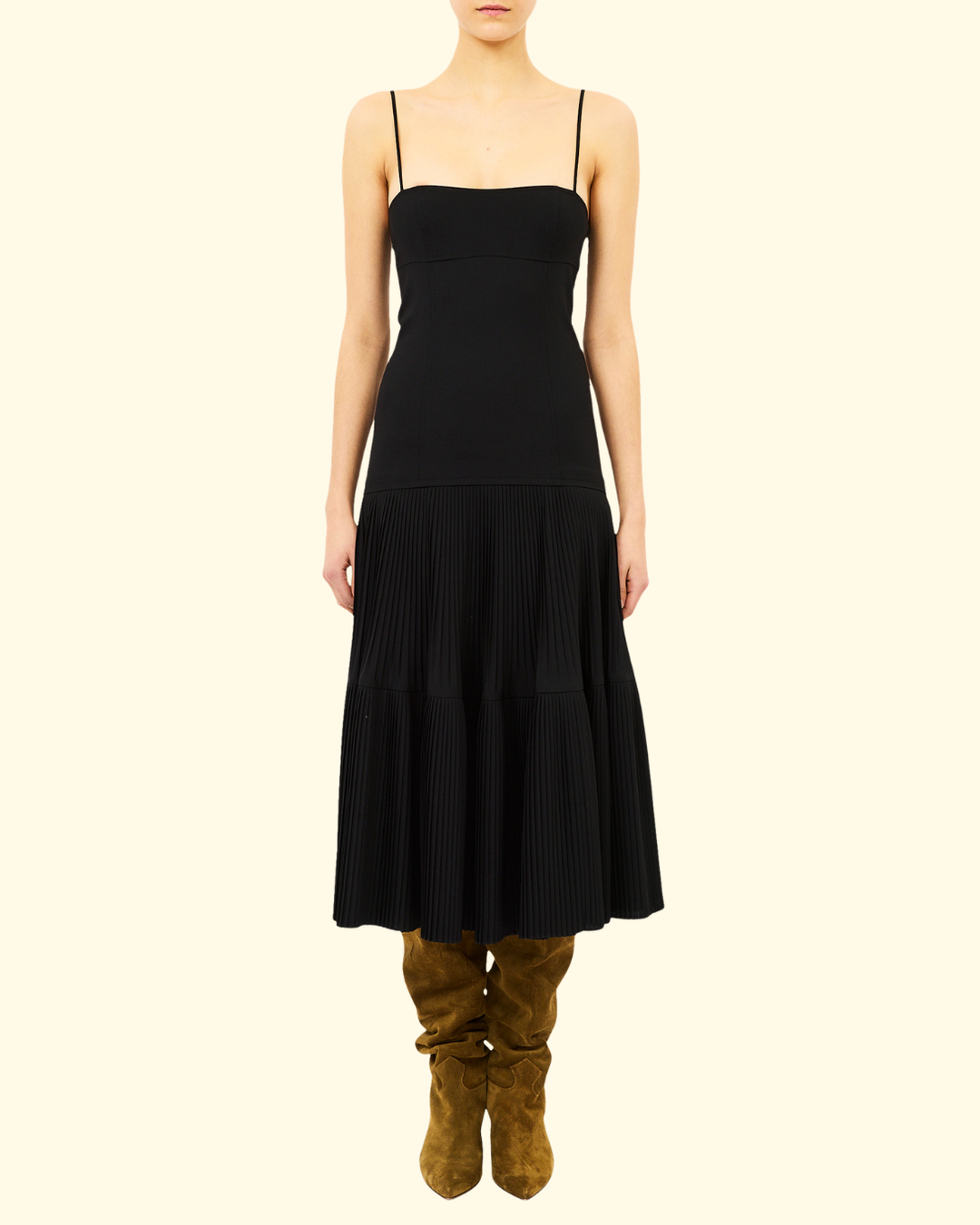 pleated cami dress Cutout Pink / M Crafted with care VINCE - Marine Garden Pleated