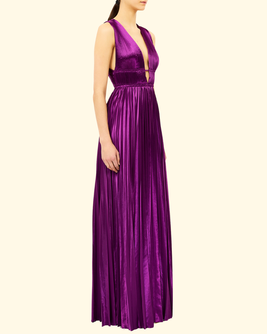 Lena SL Satin Gown | Amaranth