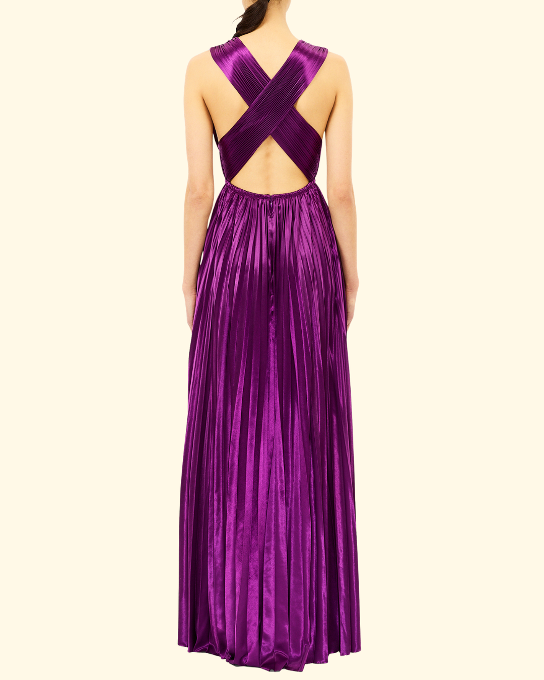 Lena SL Satin Gown | Amaranth