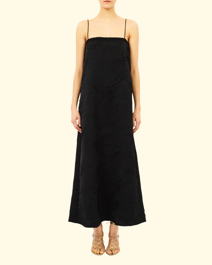 Landscape Satin SL Dress | Noir