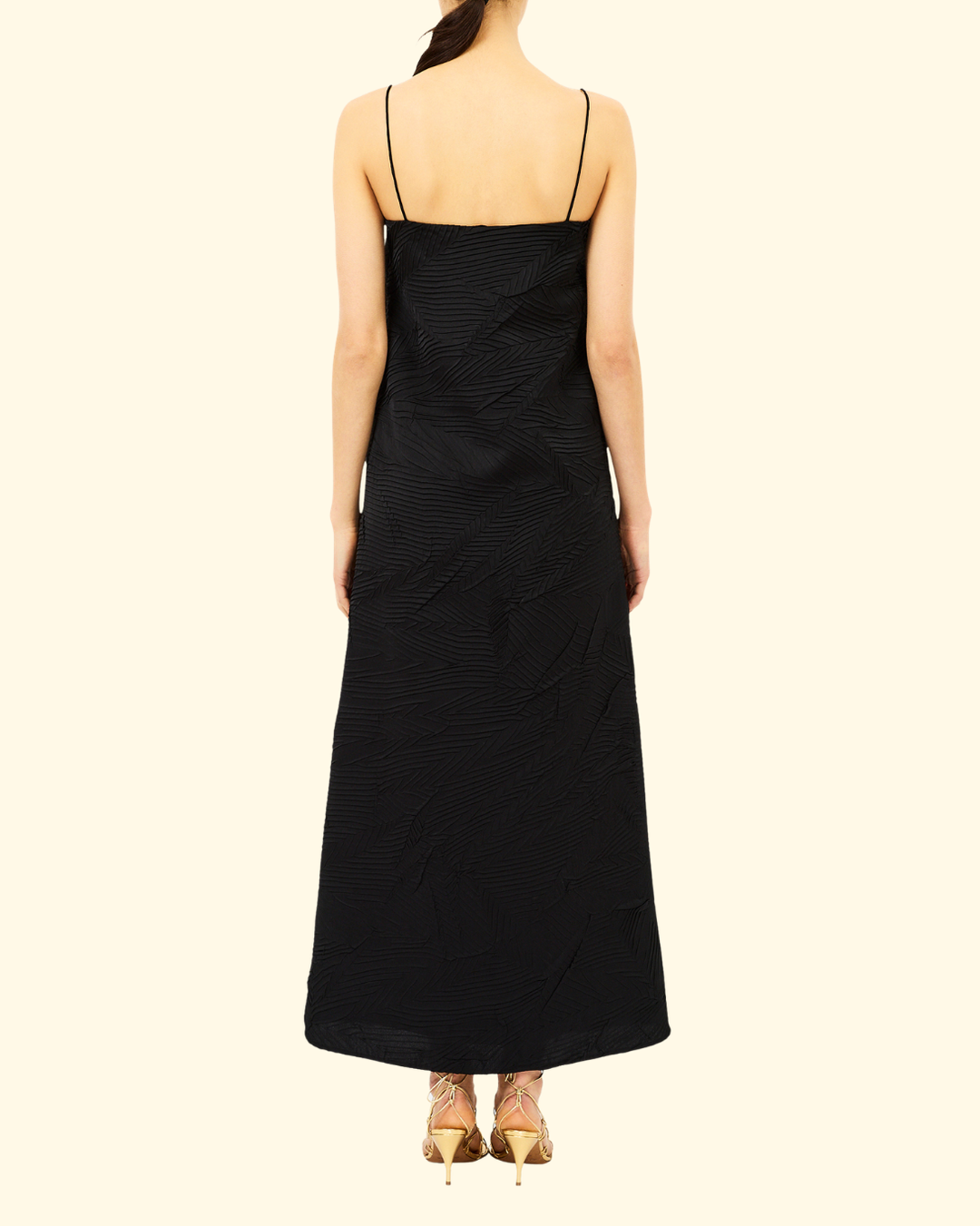 Landscape Satin SL Dress | Noir