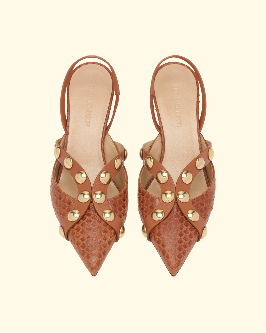 Vendome Studded Kitten Heel | Nutmeg