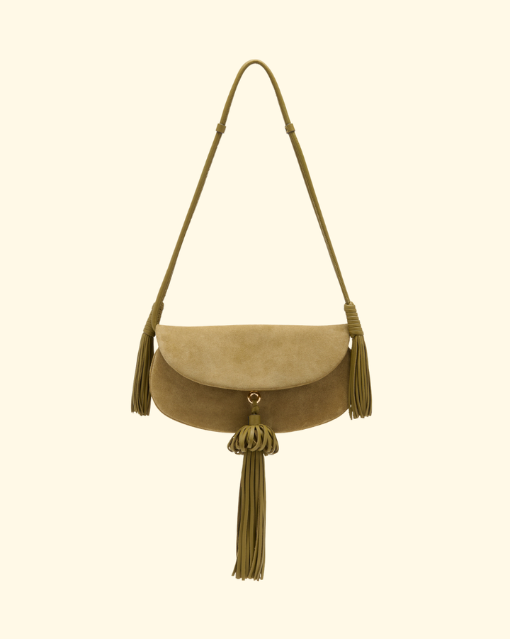 Paloma Flap Tassel Bag | Olive