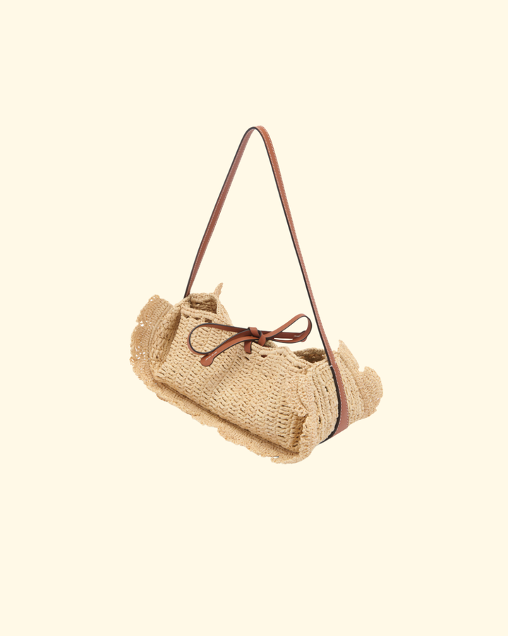 Marina Raffia Scallop Couchette | Natural