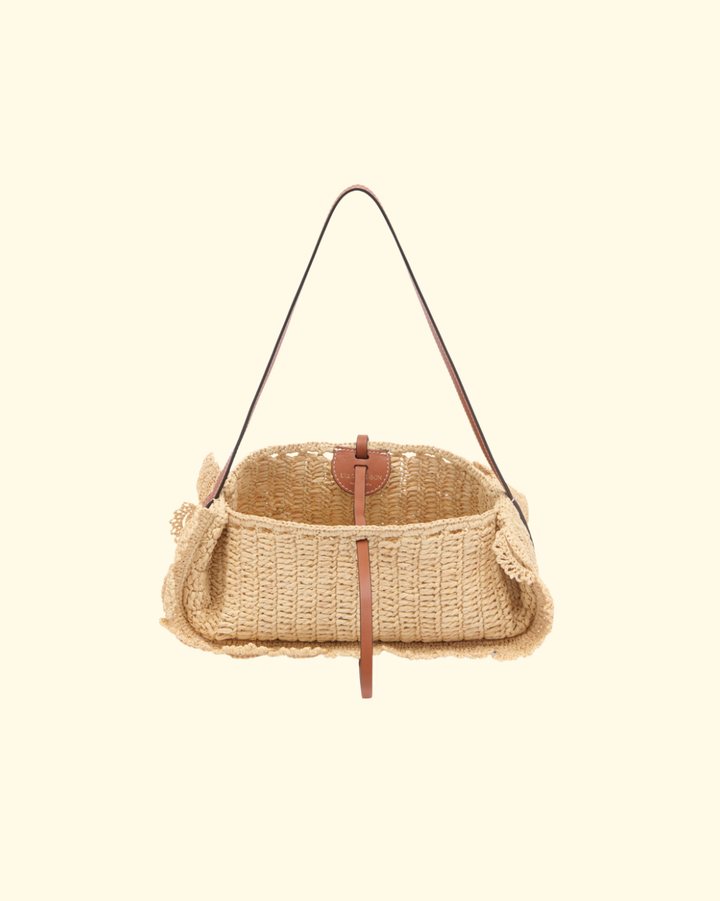 Marina Raffia Scallop Couchette | Natural