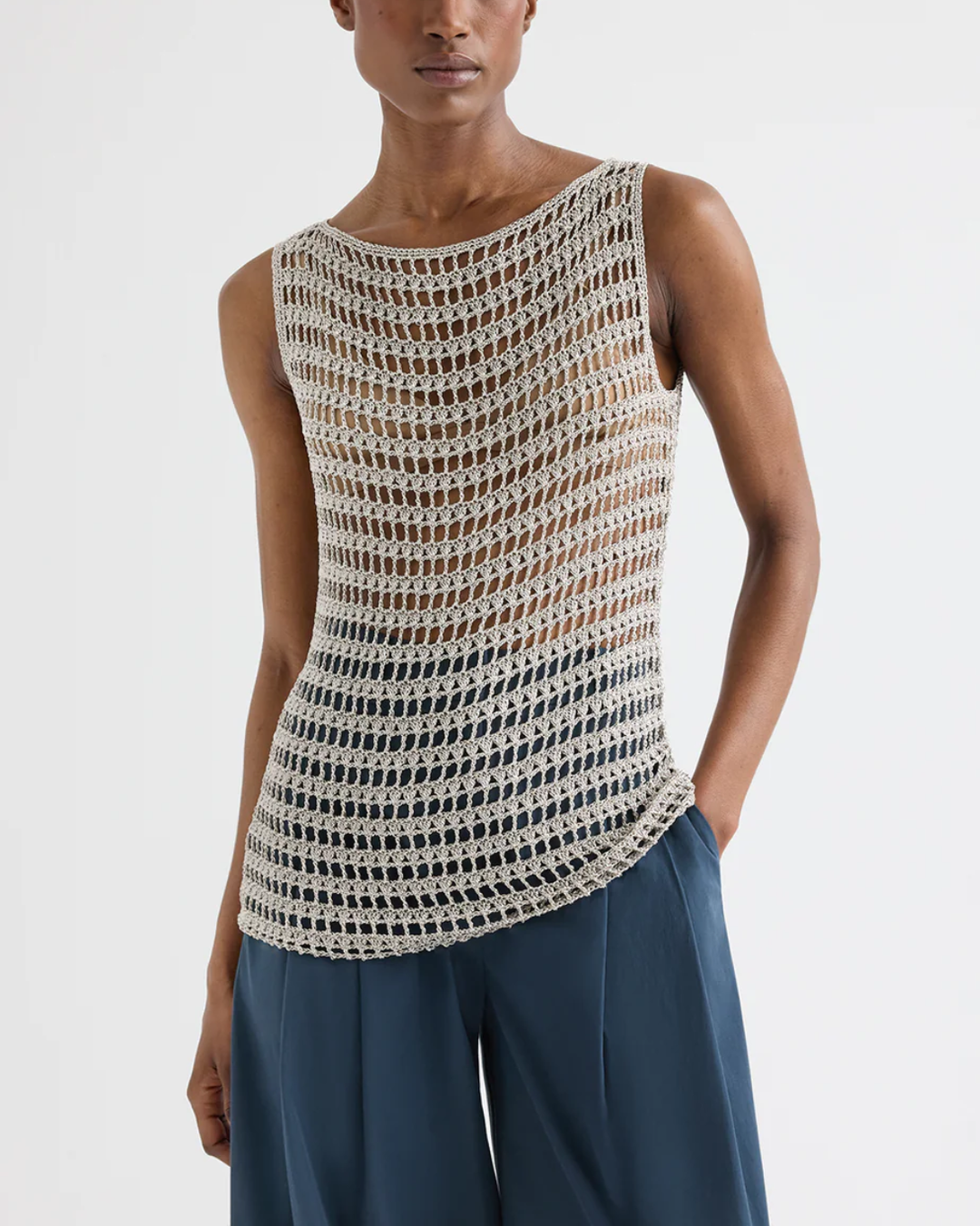 Cleo Sleeveless Tank | Sandshell