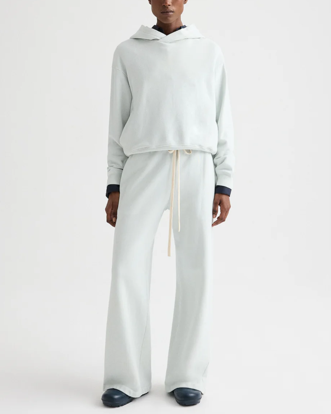 PJ Pant | Blue Flower Lightweight Terry
