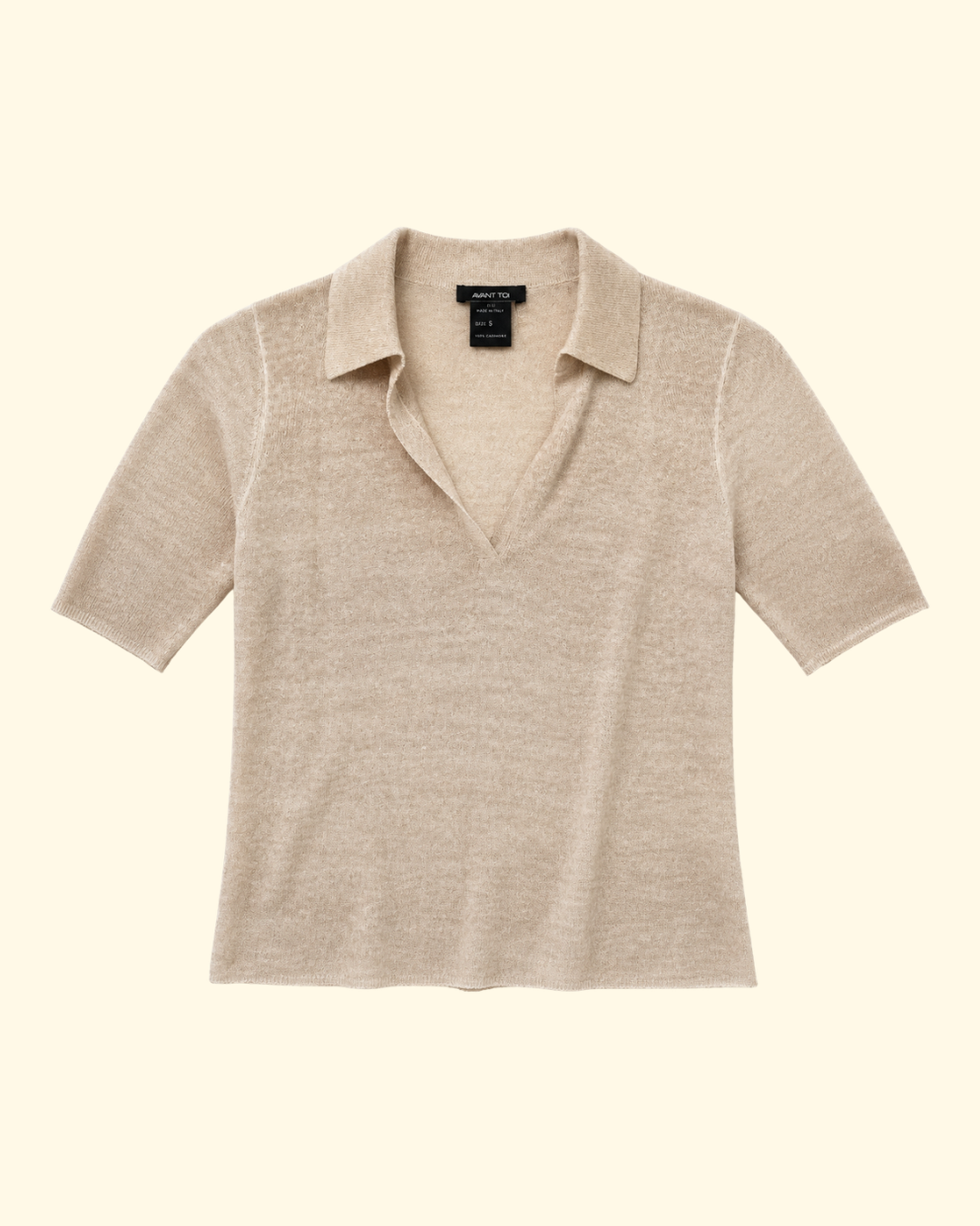 Hand Painted Polo Neck Pullover | Vaniglia