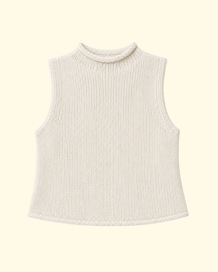 Giada Roll Neck Tank | Gardenia