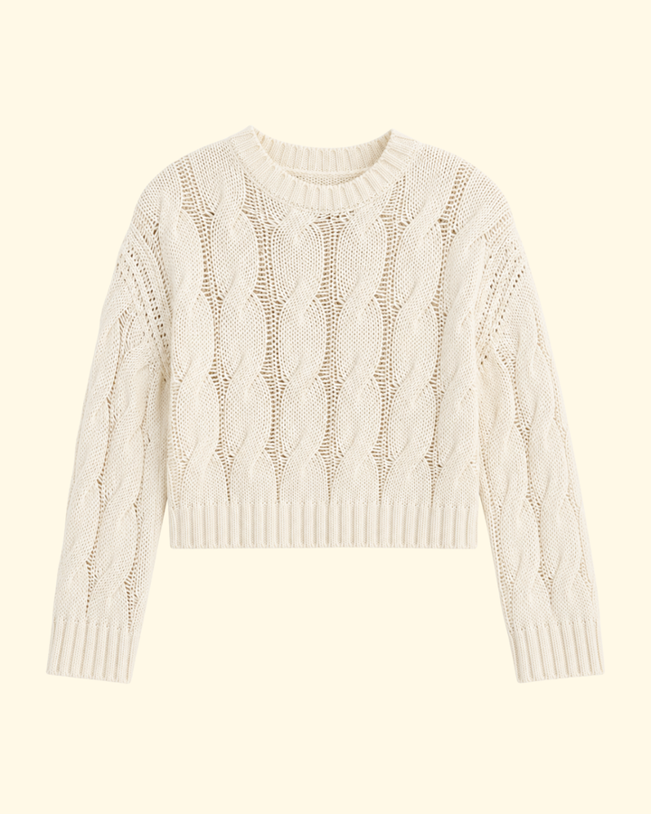 Tristan D Crewneck Pullover | Gardenia
