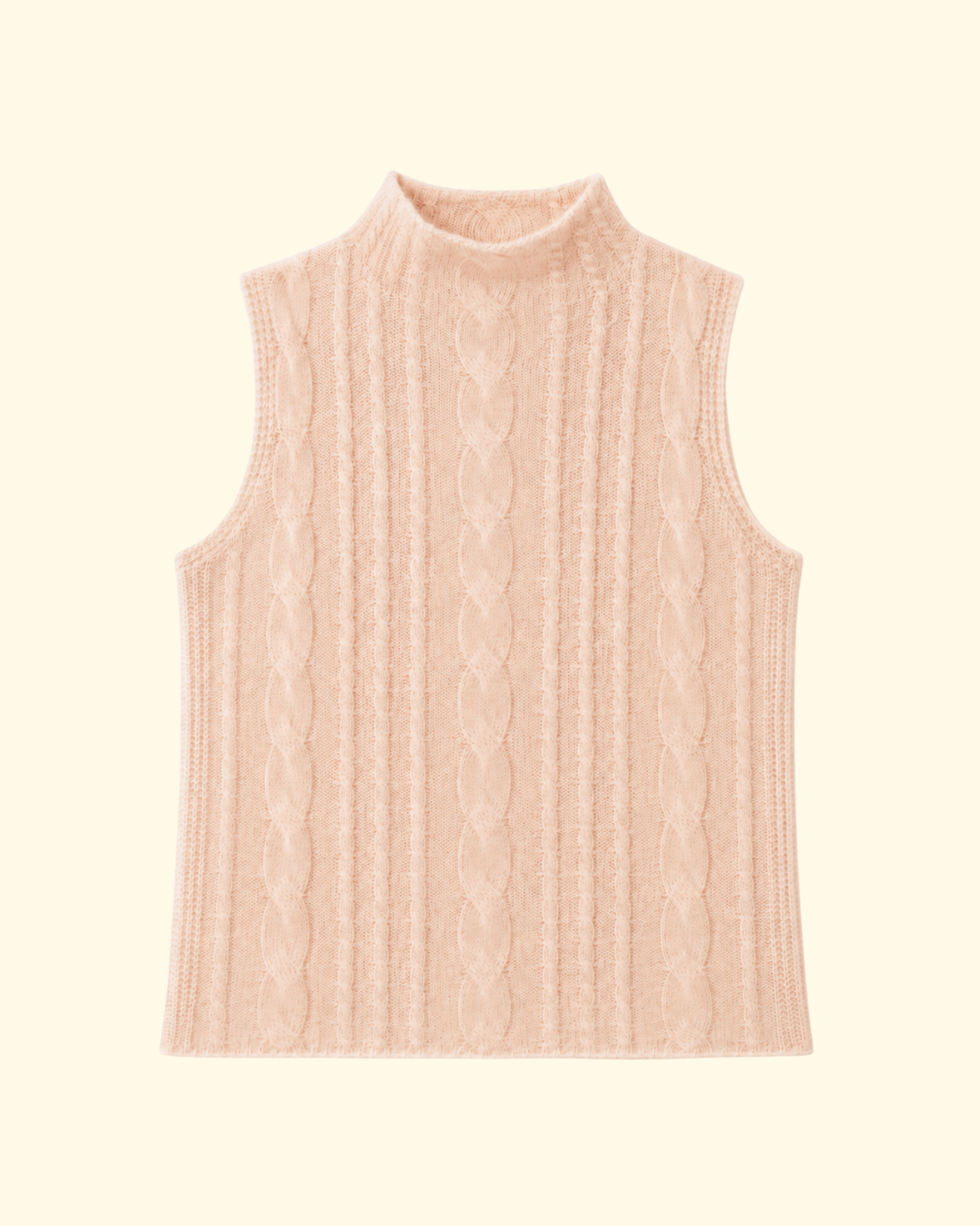 Salvia Sleeveless Cable Turtleneck | Sherbet
