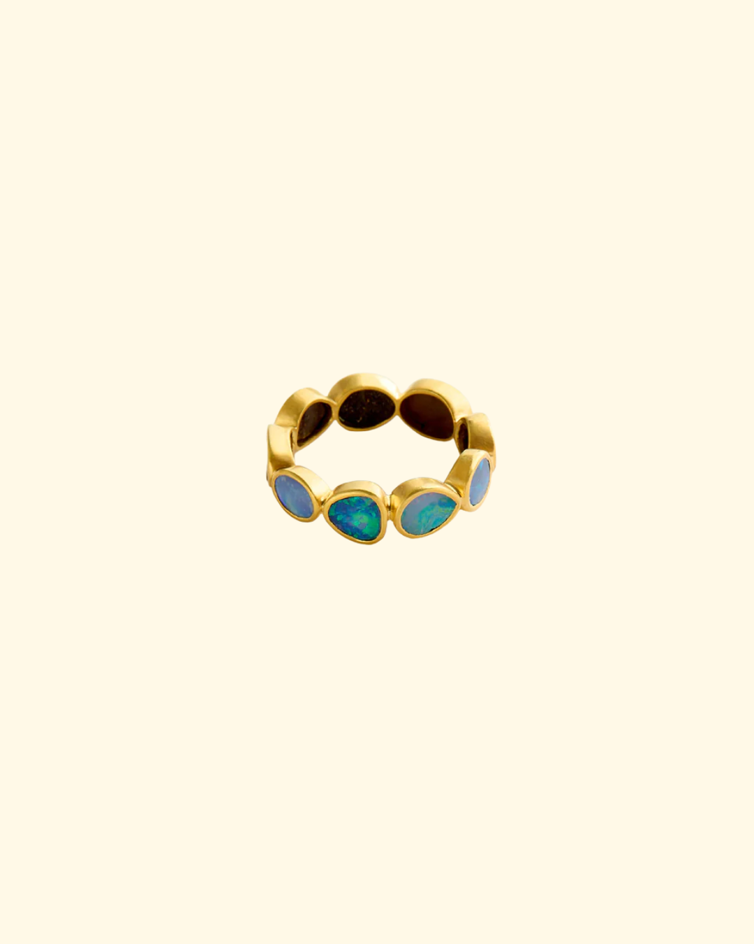 18kt Gold Alectrona Ethernity Ring | Opal
