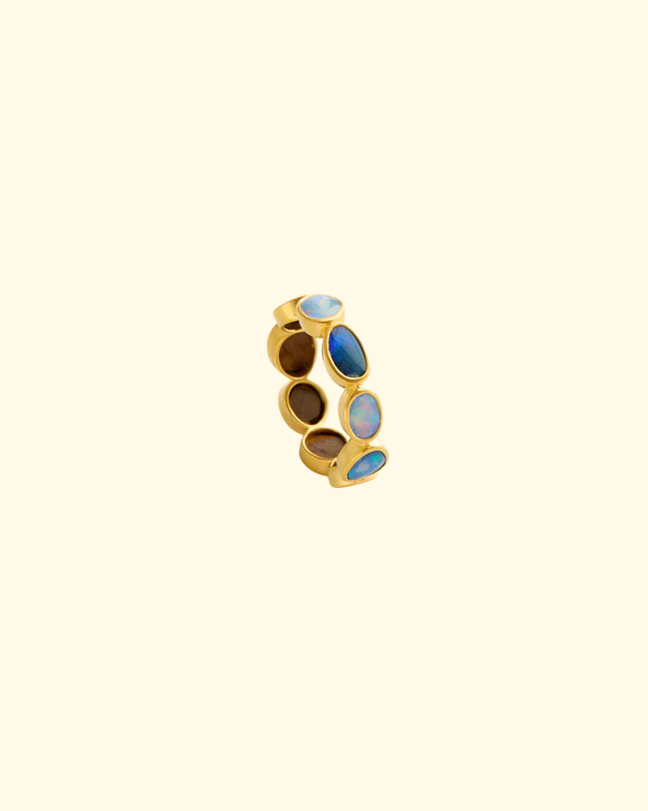 18kt Gold Alectrona Ethernity Ring | Opal