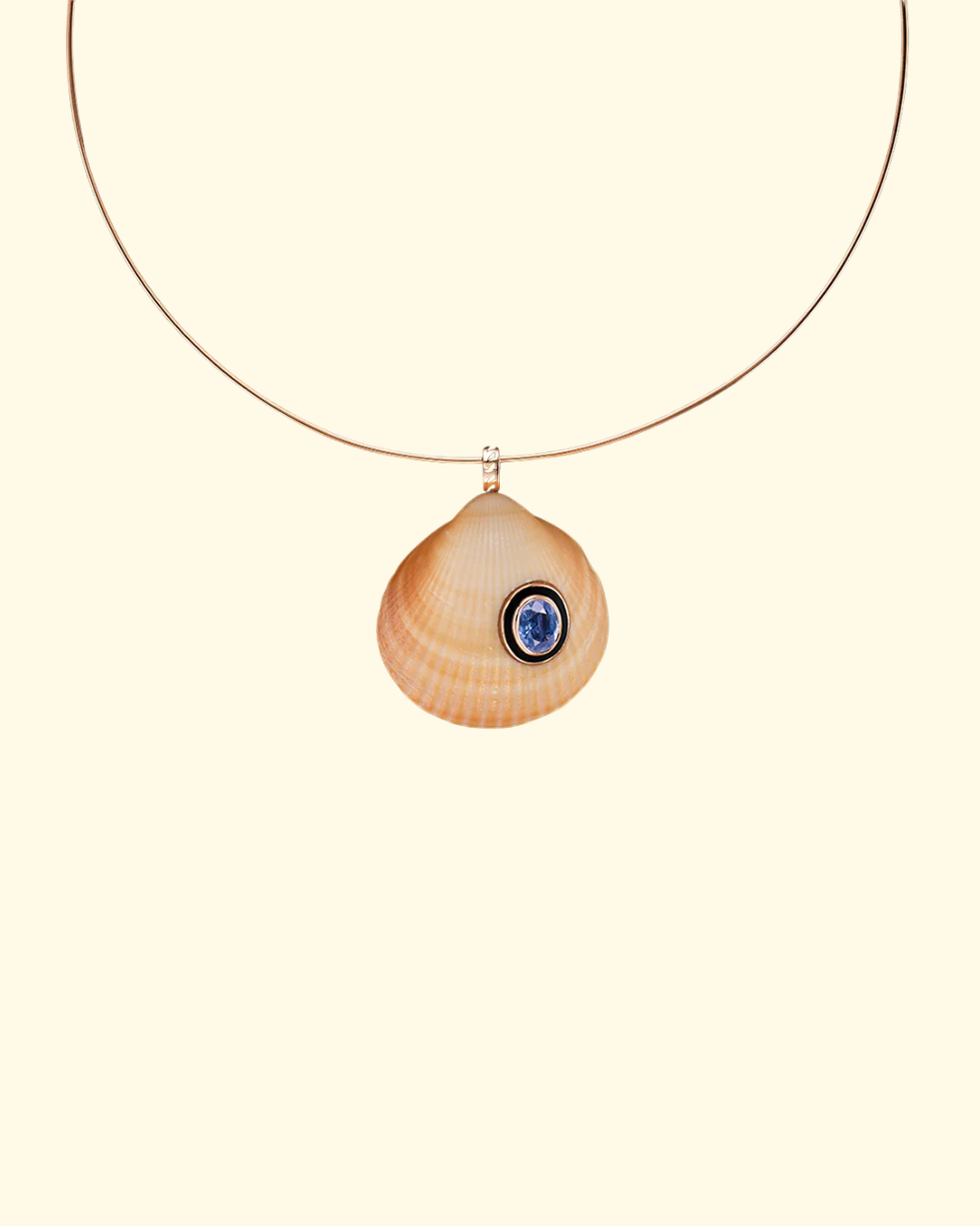 Wave Gold Wire Necklace | 18k Rose Gold
