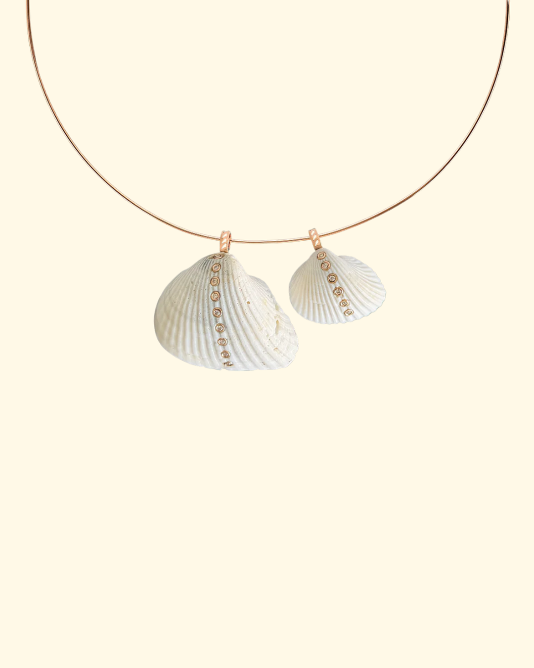 Wave Gold Wire Necklace | 18k Rose Gold