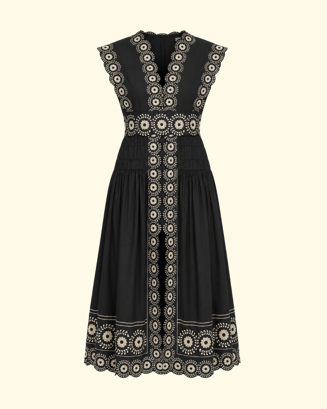 Mirabel Print Midi Dress | Black