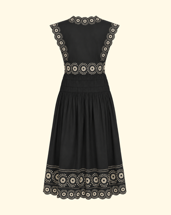 Mirabel Print Midi Dress | Black