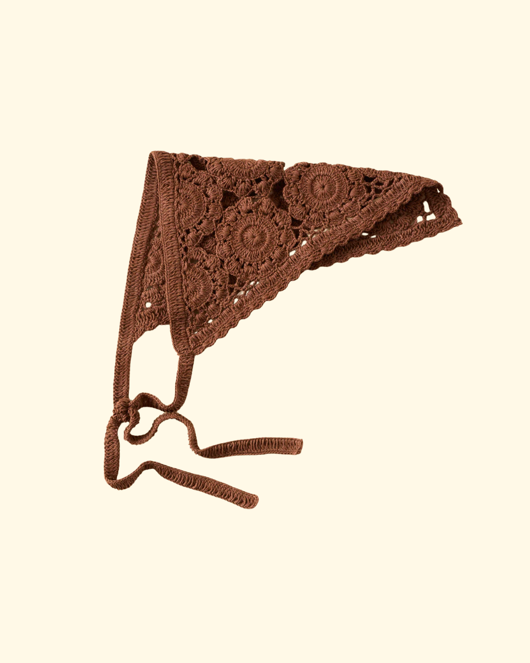 Bowie Clove Crochet Bandana | Medium Brown