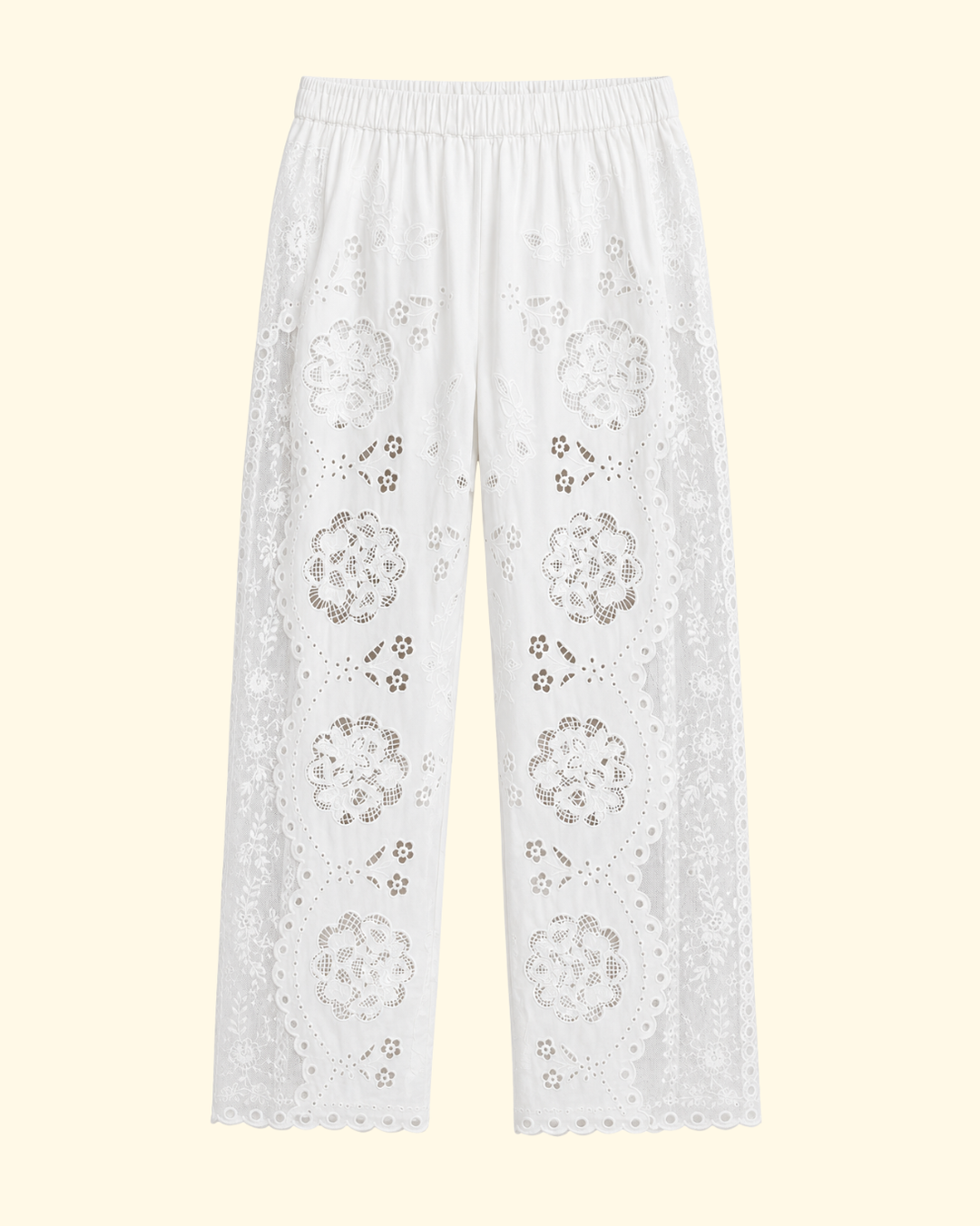 Gardener Emb Pants | White