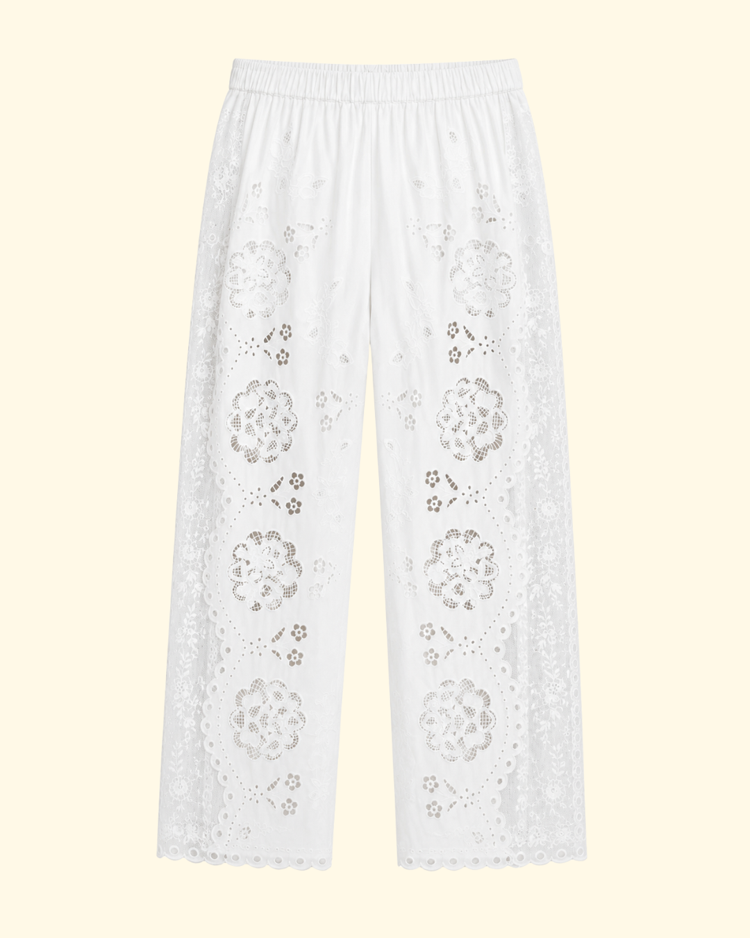 Gardener Emb Pants | White