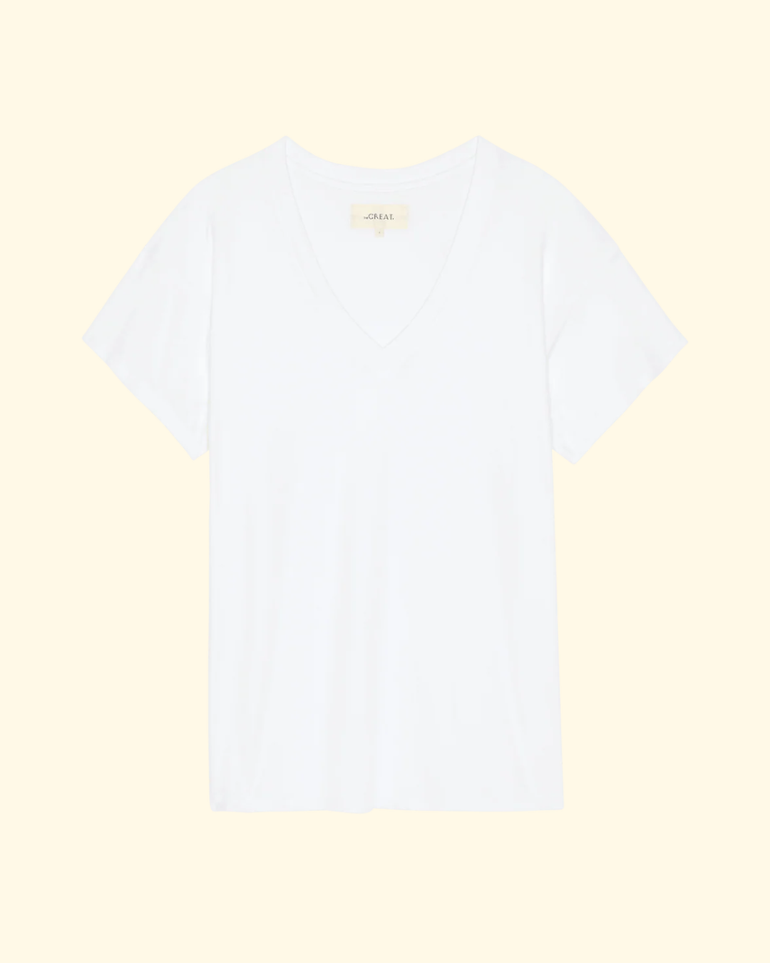 The Slouchy V Neck Tee | True White