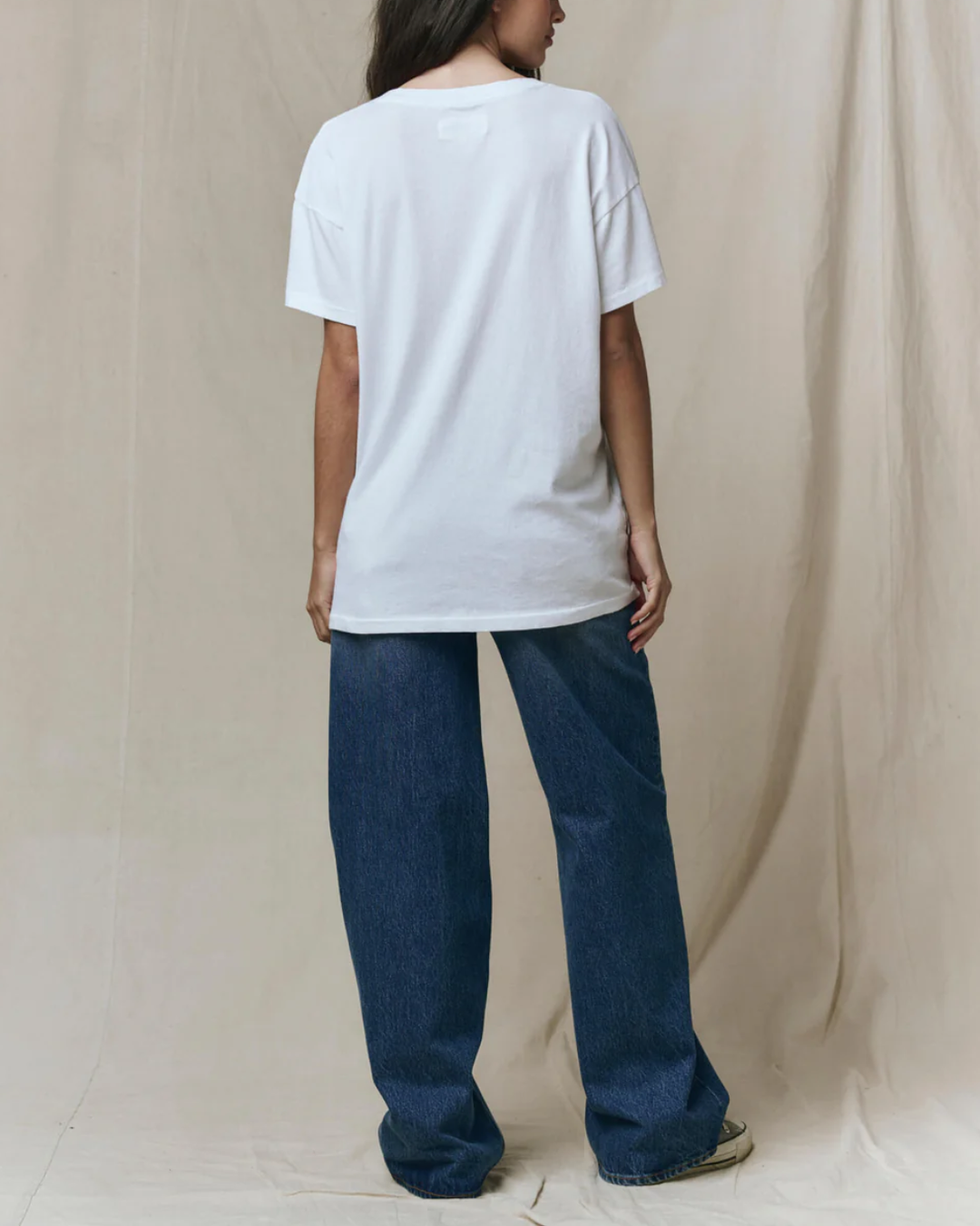 The Slouchy V Neck Tee | True White
