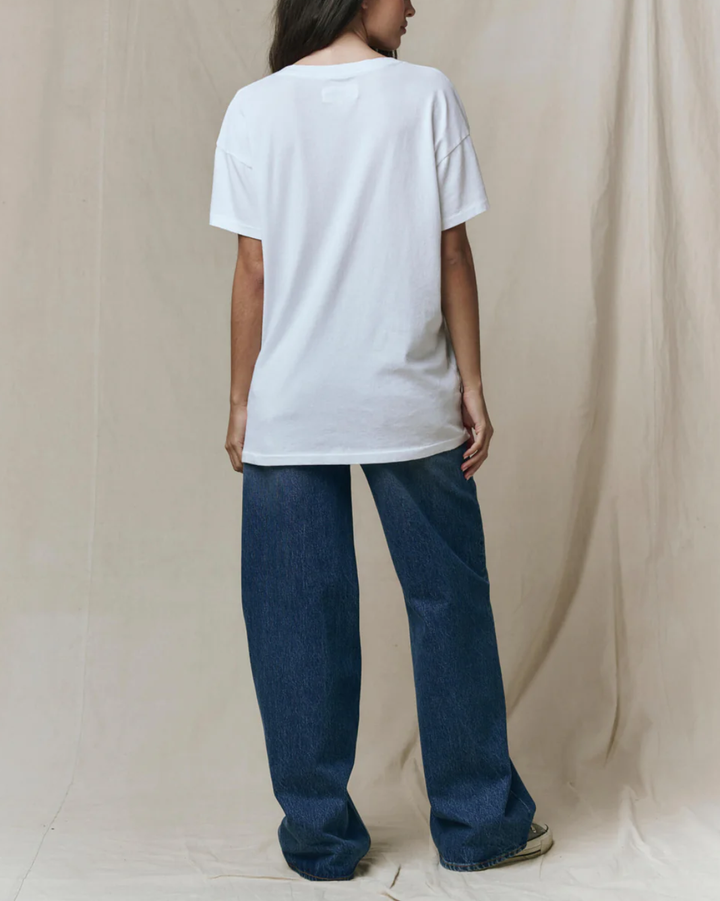 The Slouchy V Neck Tee | True White