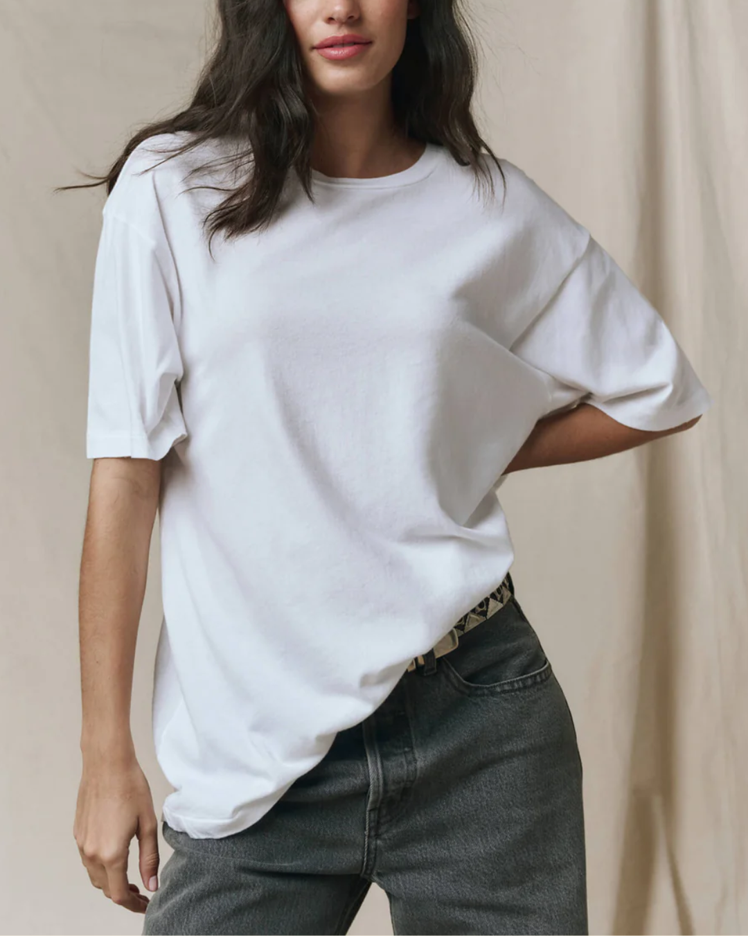 The Slouchy Crew Tee | True White