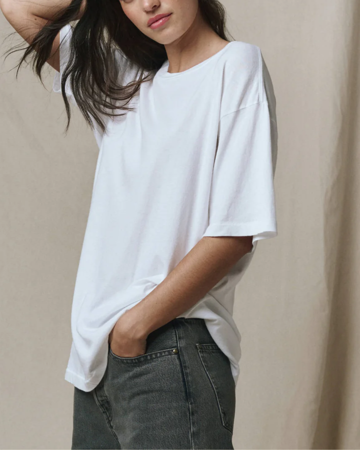 The Slouchy Crew Tee | True White