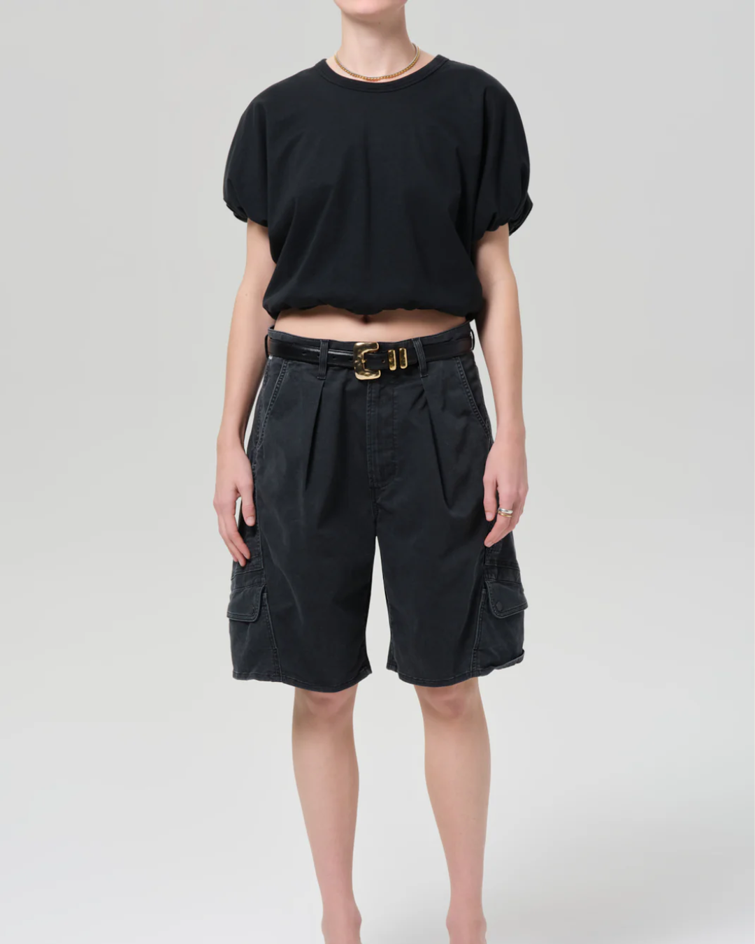 Gia Bubble Tee | Washed Black