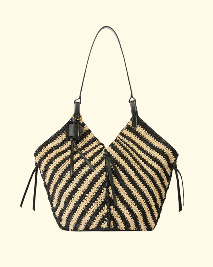 Tampa Shoulder Tote | Black/Natural