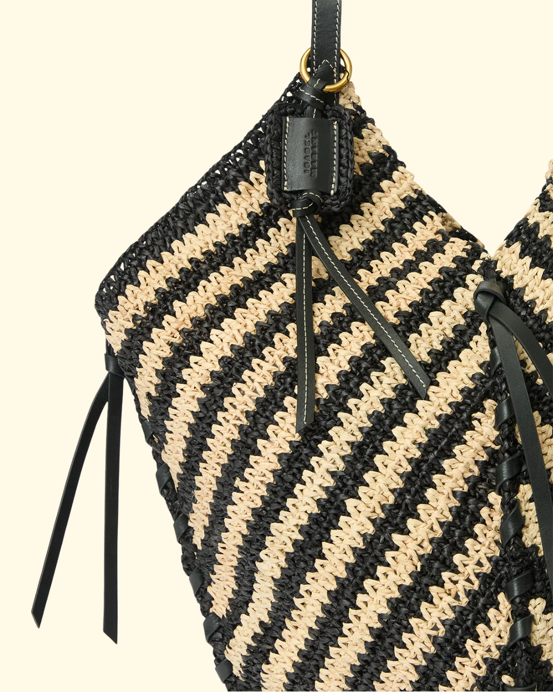 Tampa Shoulder Tote | Black/Natural