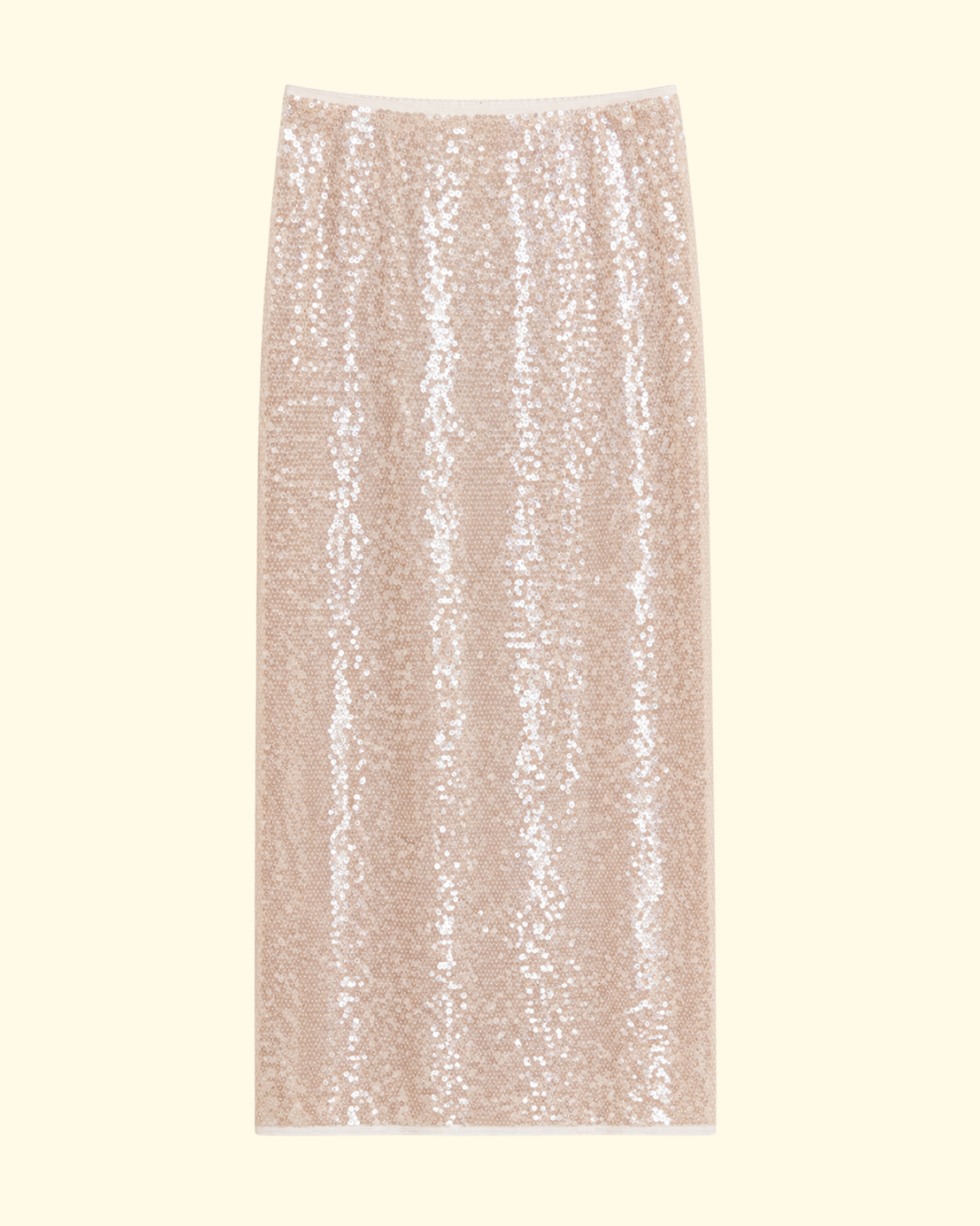 Liquid Sequins Pencil Skirt | Crystal