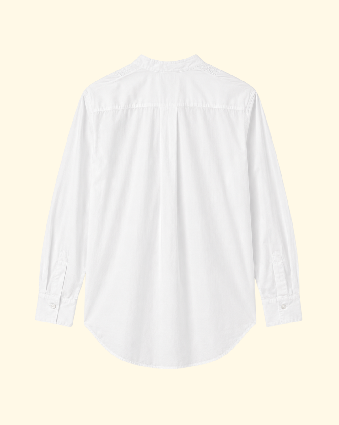 "Les Fleurs" Embroidery Popline Shirt | Crystal