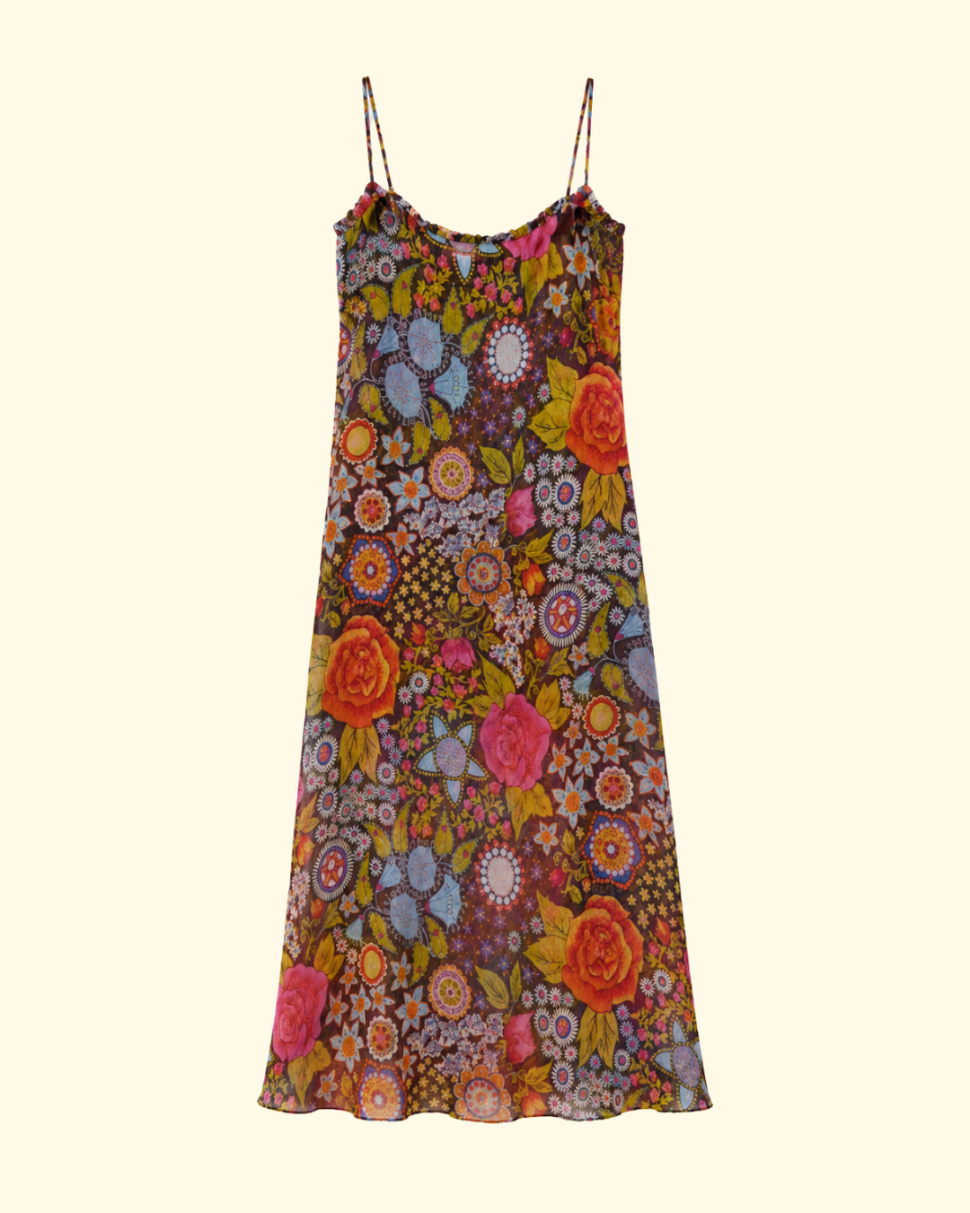 Athens Bloom Mirage Dress | Dark Brown