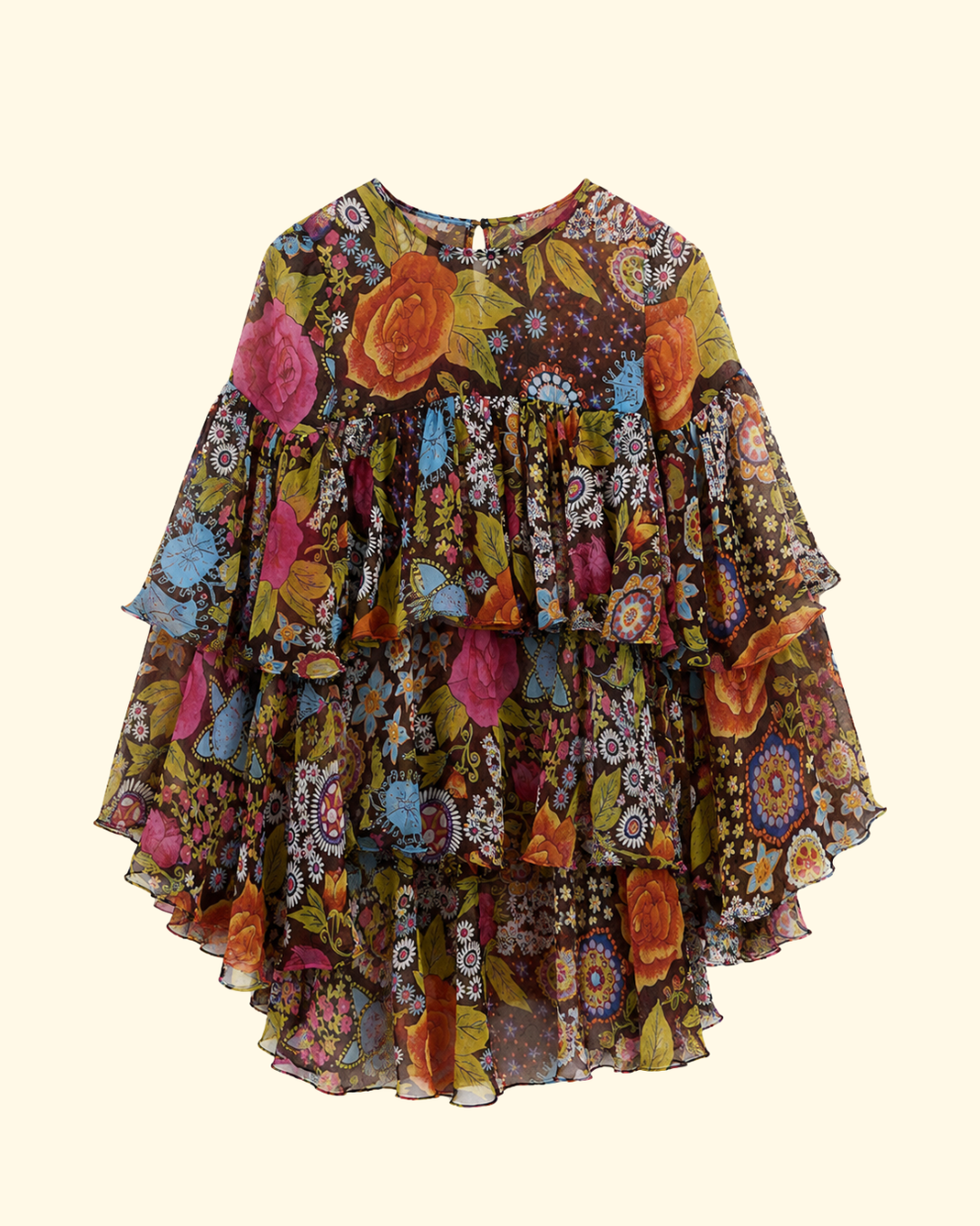 Vienna Bloom Mirage Dress | Dark Brown