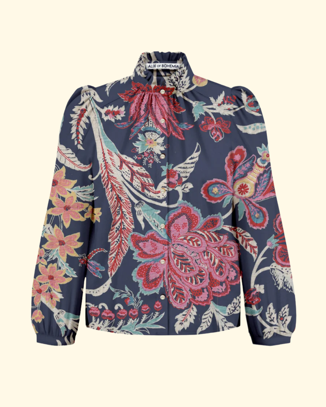 Annabel Enchanted Floral Shirt | Dark Blue