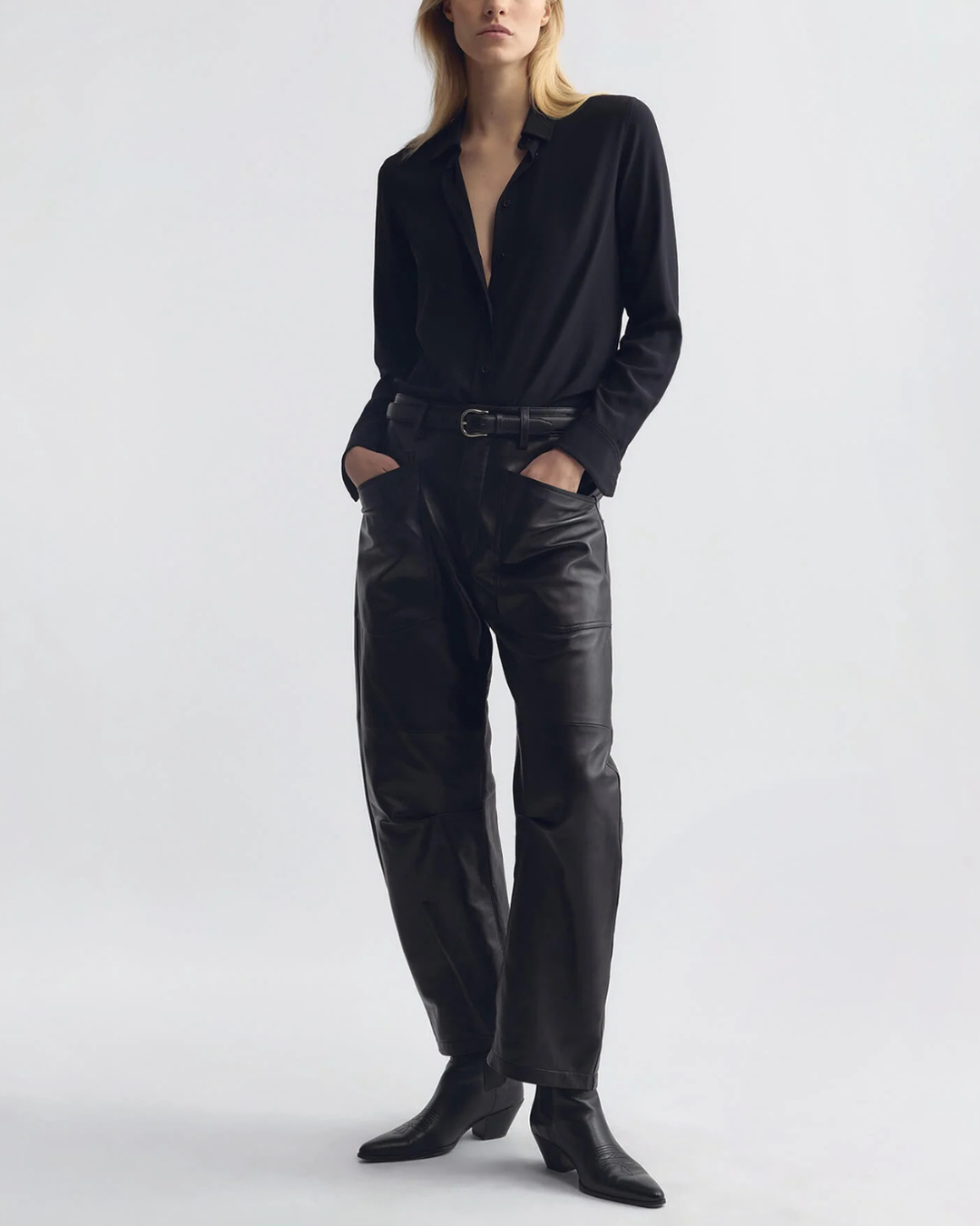 Shon Leather Pant | Midnight