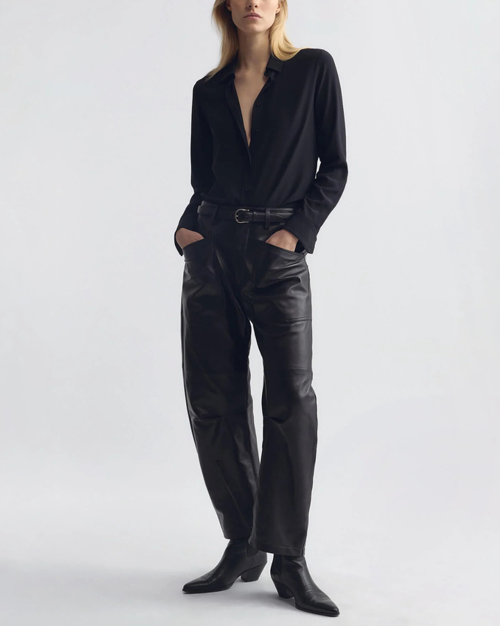 Shon Leather Pant | Midnight