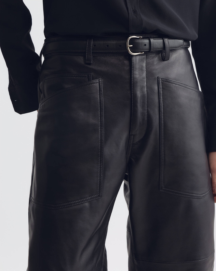 Shon Leather Pant | Midnight