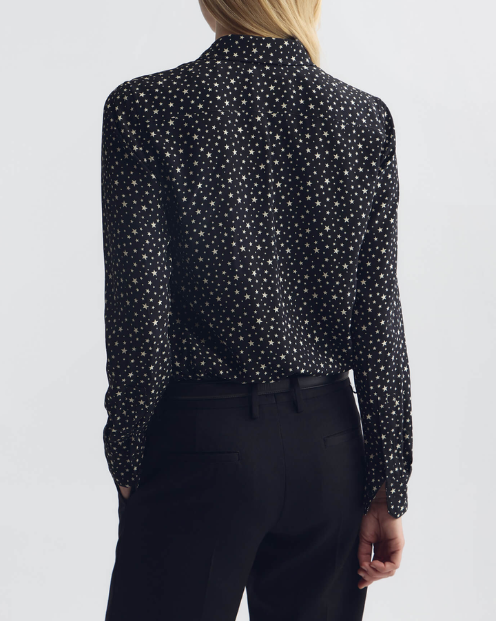 Gaia Slim Shirt | Black Ivory Star